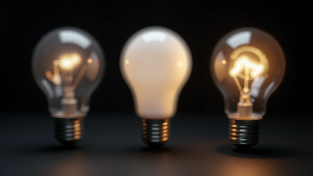 Energiesparlampen und LED-Glühbirnen neben traditionellen Glühbirnen auf dunklem Hintergrund