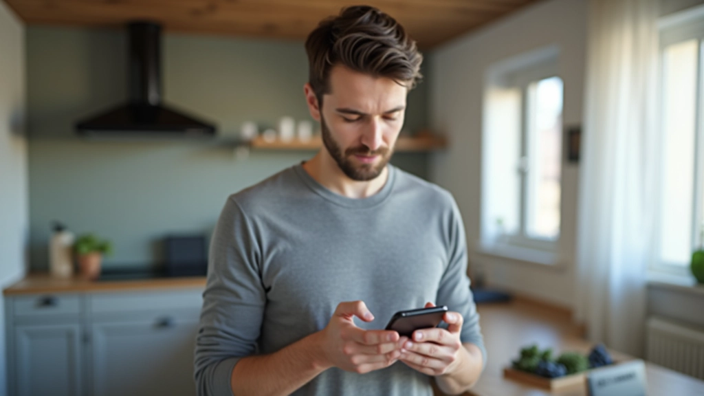 Person mit Smartphone beim Überprüfen von Abonnements und monatlichen Ausgaben